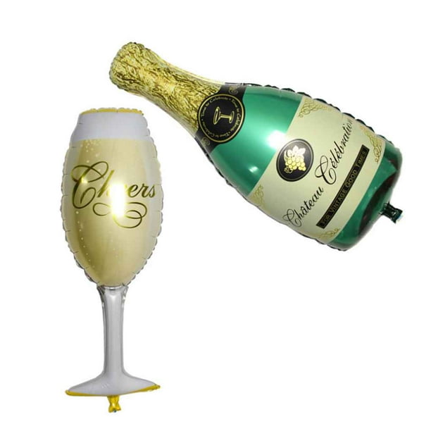 New Years Day celebration Champagne Métallique Aluminium Hélium Ballon 18"